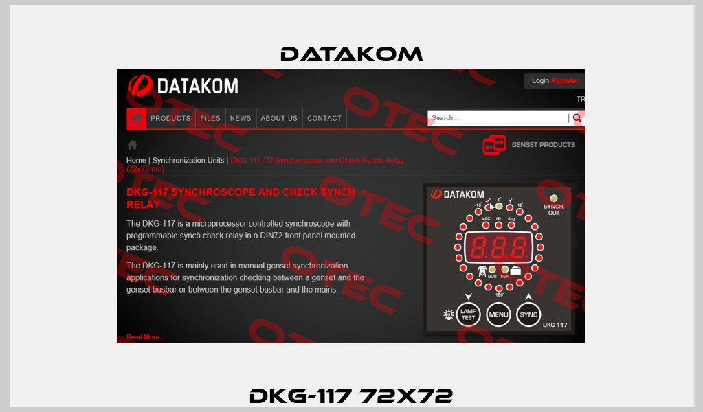 DKG-117 72x72 DATAKOM