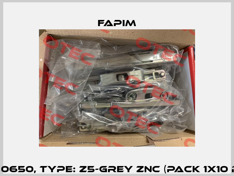 P/N: 0650, Type: Z5-GREY ZNC (pack 1x10 pcs) Fapim