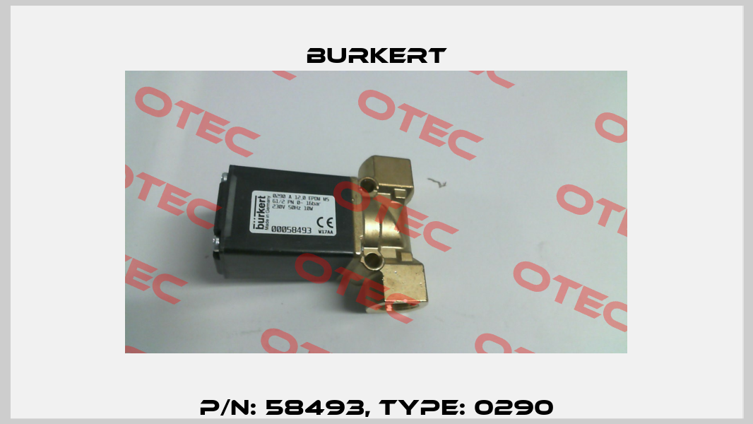 P/N: 58493, Type: 0290 Burkert