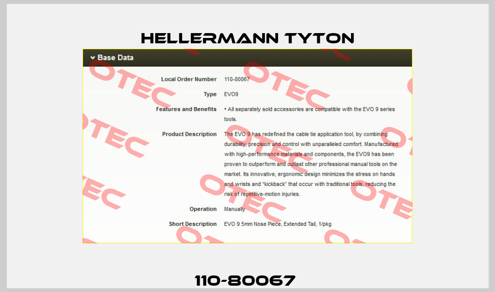 110-80067  Hellermann Tyton