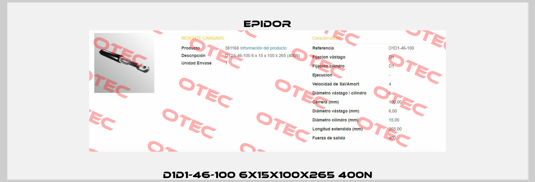 D1D1-46-100 6X15X100X265 400N Epidor