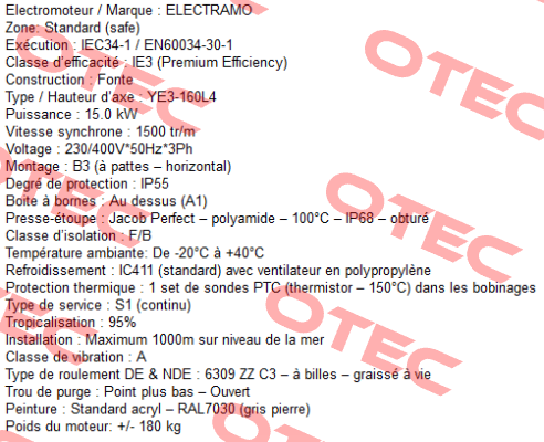 IEC34-1 / EN60034-30-1  Electramo