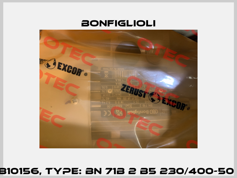 P/N: 830810156, Type: BN 71B 2 B5 230/400-50 IP55 CLF Bonfiglioli