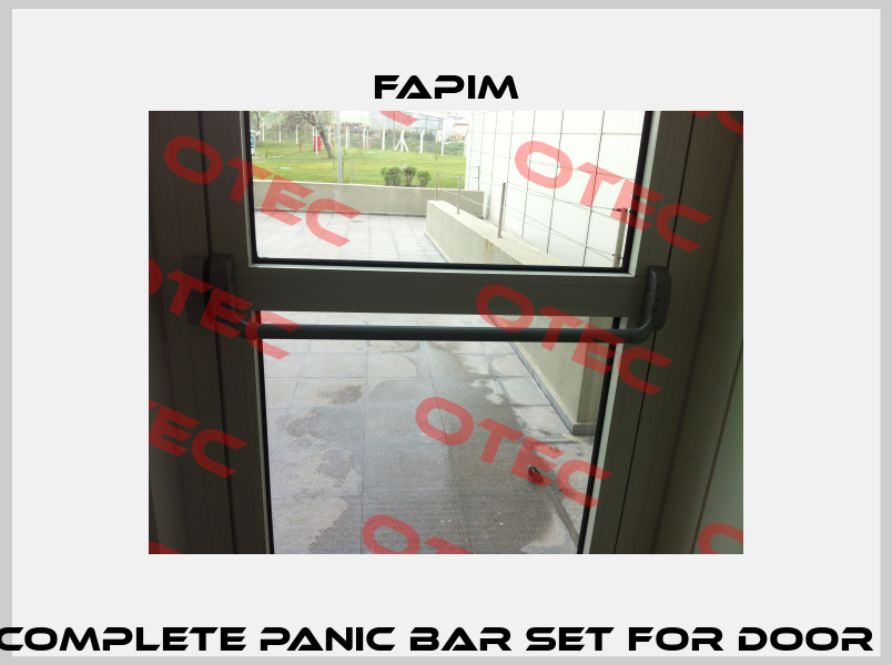 Complete panic bar set for door   Fapim