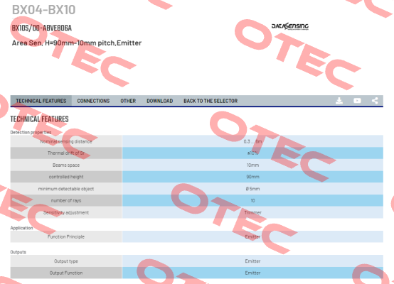 BX10S/00-ABVE806A Micro Detectors / Diell