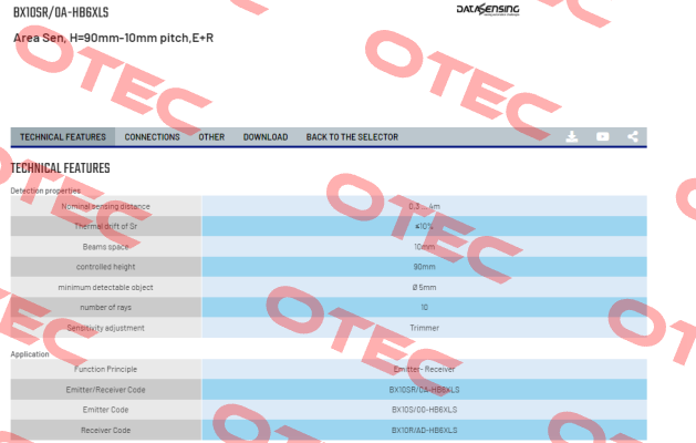 BX10SR/0A-HB6XLS Micro Detectors / Diell