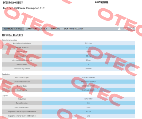 BX10SR/0A-HB6XSY Micro Detectors / Diell