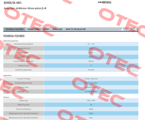 BX10SR/0A-HB74 Micro Detectors / Diell