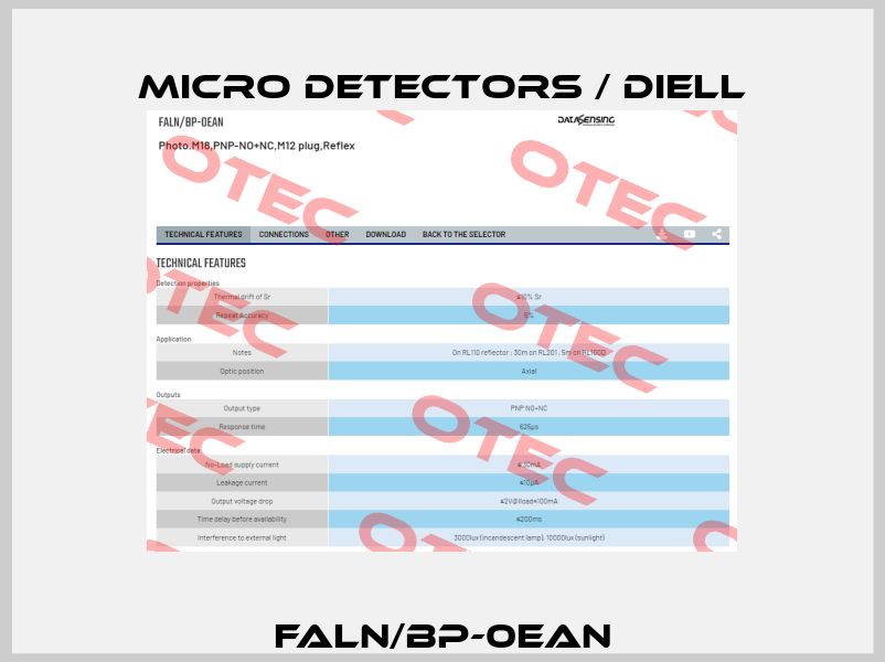 FALN/BP-0EAN Micro Detectors / Diell