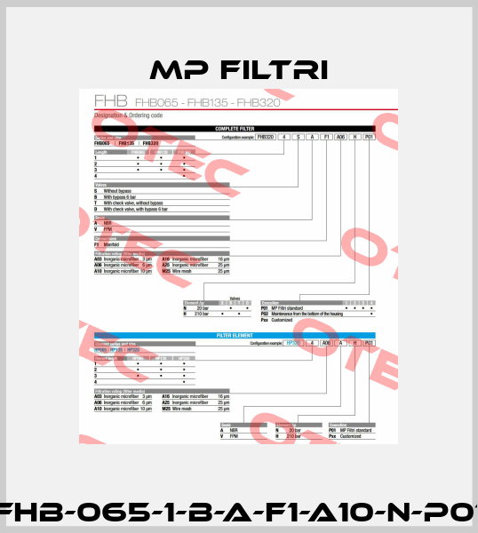 FHB-065-1-B-A-F1-A10-N-P01 MP Filtri