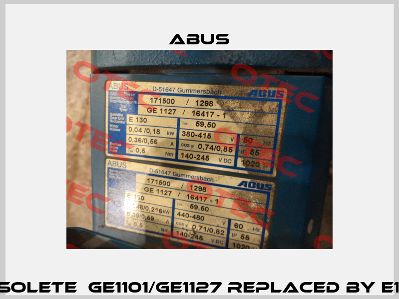 Obsolete  GE1101/GE1127 replaced by E130  Abus