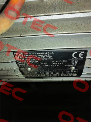 BAK 112 MB4 M.G.M MOTORI