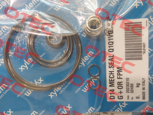 KL01ADT / Type:  KIT TEN D14 Q1Q1VGG+ELAST FPM# Lowara