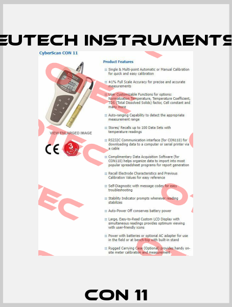 CON 11 Eutech Instruments
