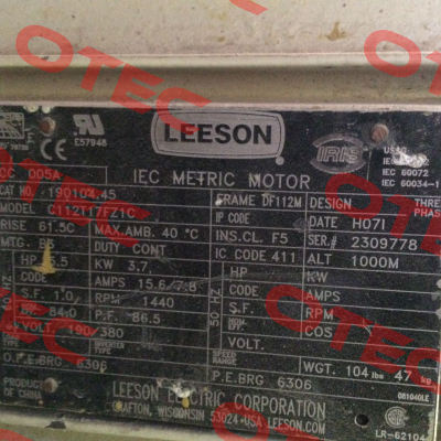 C180T11FZ1CCC 005A AC  Leeson