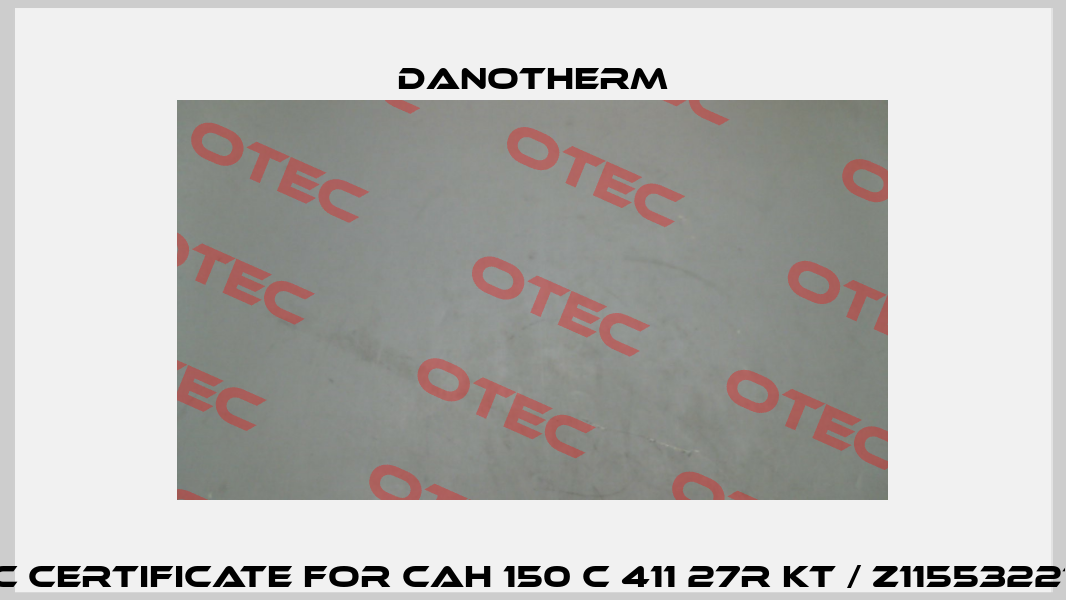 COC certificate for CAH 150 C 411 27R KT / Z11553227411 Danotherm