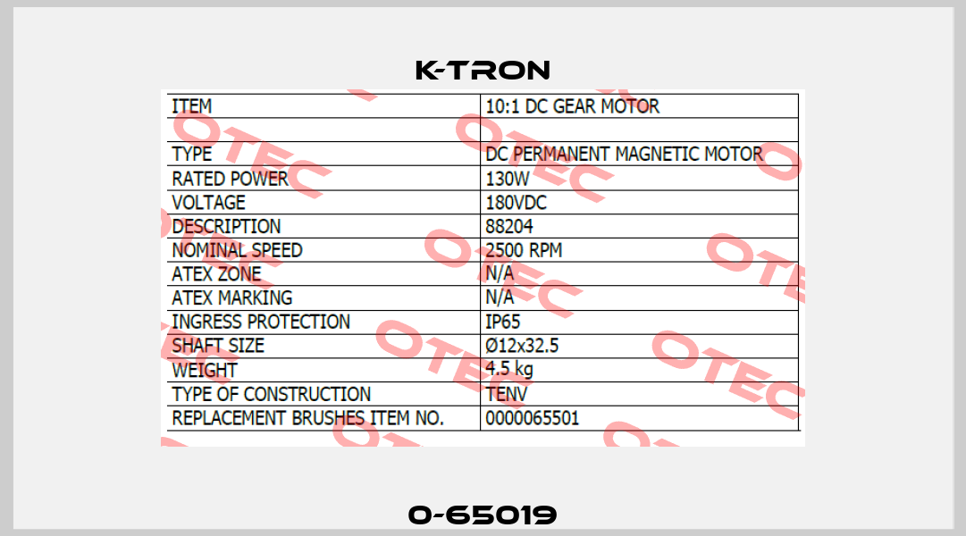 0-65019 K-tron