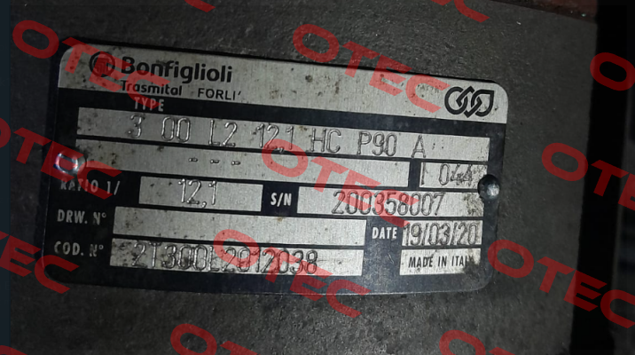 3 00 L2 12.1HC P90 A Bonfiglioli