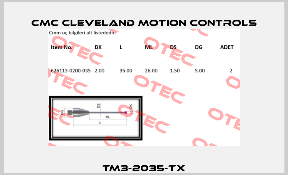 TM3-2035-TX Cmc Cleveland Motion Controls