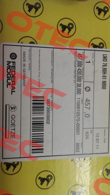 76.90 H-61 NB60  Federal Mogul