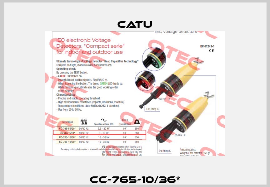 CC-765-10/36* Catu