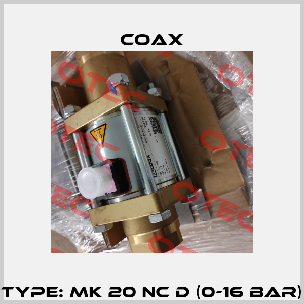 Type: MK 20 NC d (0-16 bar) Coax
