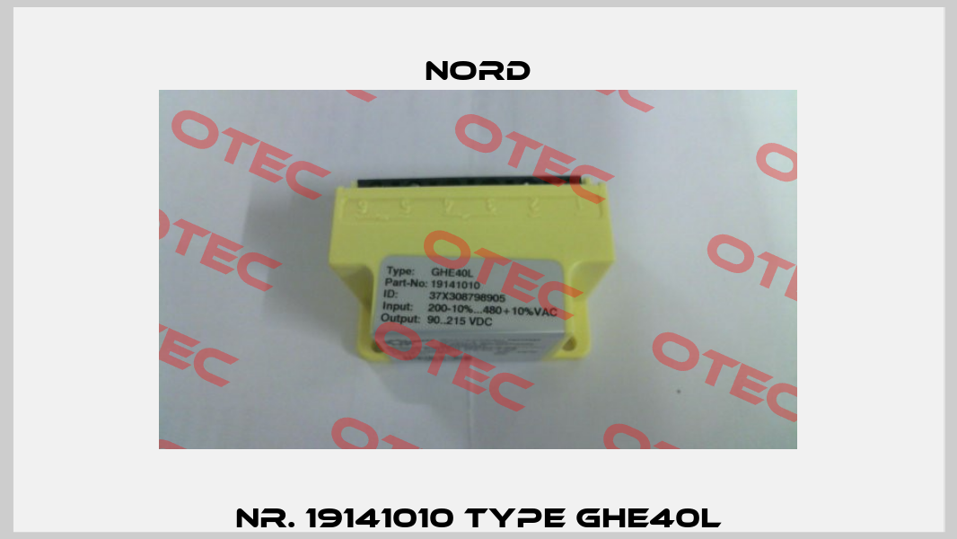 Nr. 19141010 Type GHE40L Nord